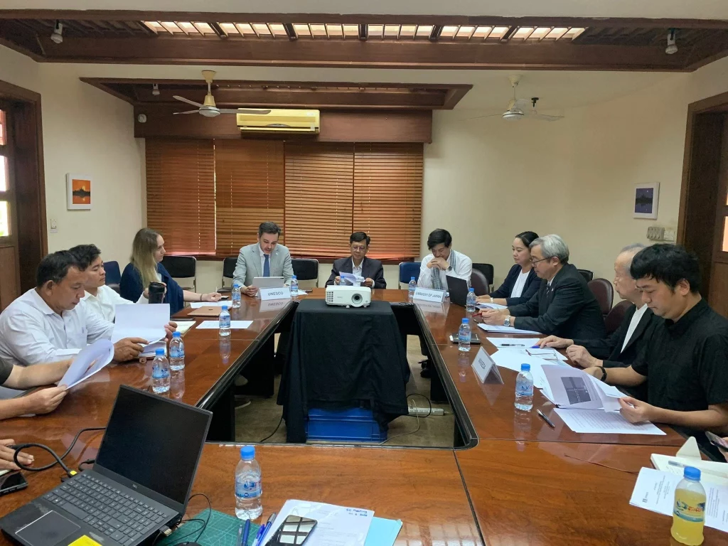 APSARA National Authority, Embassy of Japan, UNESCO, and Waseda University (Japan) Meet for Work Discussions on the Bayon Temple Conservation and Restoration Project