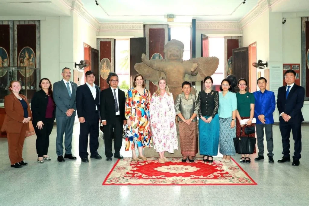 Her Excellency Academician Minister Phoeurng Sackona Welcomes US Assistant Secretary Cate Dillon at National Museum of Cambodia