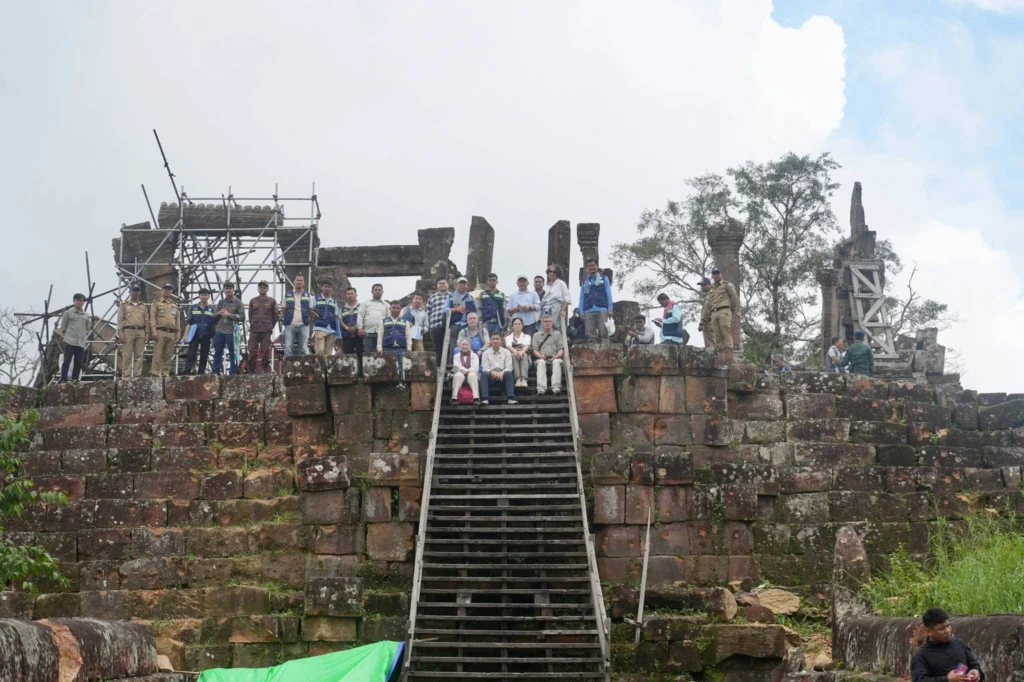 ICC-Preah Vihear ad hoc experts inspect conservation and development progress at Koh Ker and Preah Vihear temple sites.